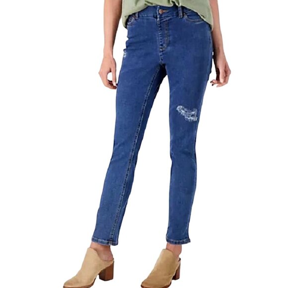 Denim&Co Denim - Denim & Co. Canyon Retreat Easy Stretch Denim Jean 6 PETITE (404)